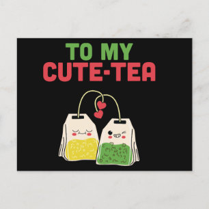 Voor mijn lieve theemopje grappige Valentijnsdag g Briefkaart