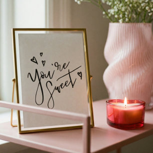 Voor mijn Love Black Modern Valentijn Art Poster