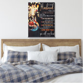 Voor mijn man Decor, schat Love Letter in Canvas Afdruk (Insitu (Slaapkamer))