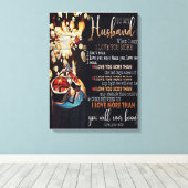 Voor mijn man Decor, schat Love Letter in Canvas Afdruk (Insitu (Houten vloer))
