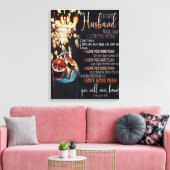 Voor mijn man Decor, schat Love Letter in Canvas Afdruk (Insitu (Woonkamer))