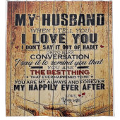 Voor mijn man Decor, schat Love Letter in Douchegordijn (Voorkant)