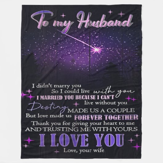 Voor mijn man Decor, schat Love Letter in Fleece Deken (Voorkant)