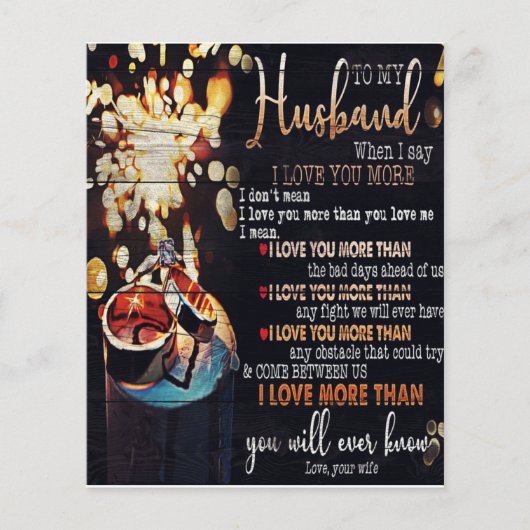 Voor mijn man Decor, schat Love Letter in Flyer (Voorkant)