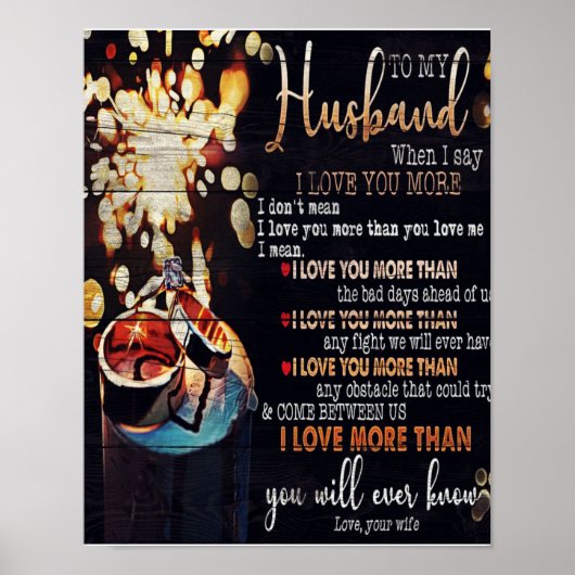 Voor mijn man Decor, schat Love Letter in Poster (Voorkant)