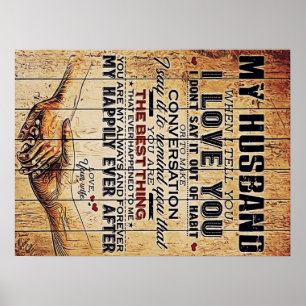Voor mijn man Decor, schat Love Letter in Poster