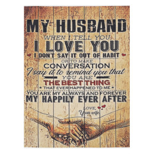 Voor mijn man Decor, schat Love Letter in Tafelkleed