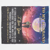 Voor mijn man hou ik van jou fleece deken (Voorkant (Horizontaal))