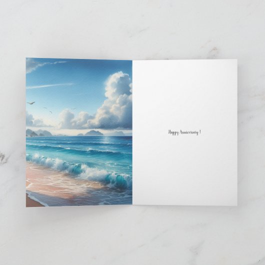 Voor mijn man Jubileum Wenskaart Bedankkaart (Binnen)