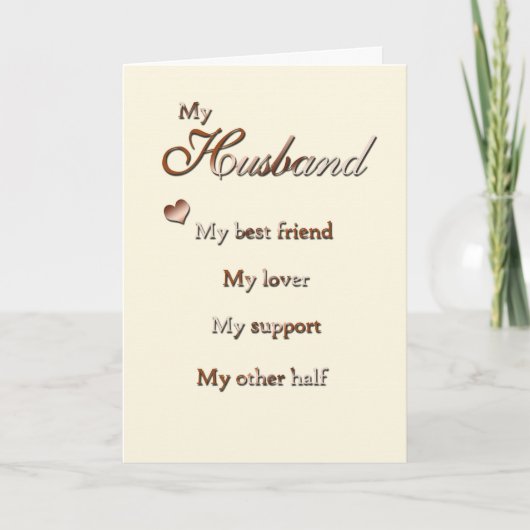 Voor mijn man (verjaardag) kaart (Voorkant)