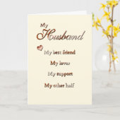 Voor mijn man (verjaardag) kaart (Gele Bloem)