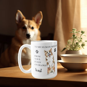 Voor mijn menselijke bediende Funny Dog Gift Corgi Koffiemok
