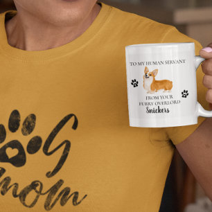 Voor mijn Menselijke Dienaar Grappige Hond Cadeau  Koffiemok