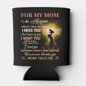 Voor mijn moeder in de hemel, Memorial Day Gift fo Blikjeskoeler (Achterkant)