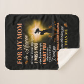 Voor mijn moeder in de hemel, Memorial Day Gift fo Sherpa Deken (Voorkant (horizontaal))