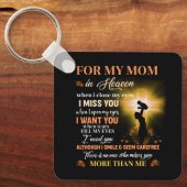 Voor mijn moeder in de hemel, Memorial Day Gift fo Sleutelhanger (Voorkant)