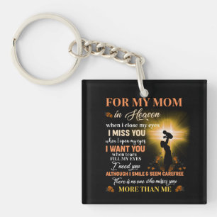 Voor mijn moeder in de hemel, Memorial Day Gift fo Sleutelhanger