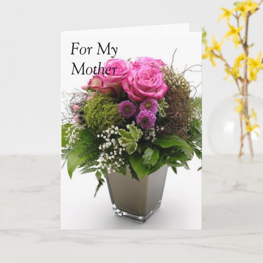 Voor mijn moeder. kaart (Gele Bloem)