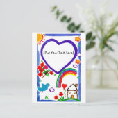 Voor mijn moeder - Kunst door kinderen aanpassen Briefkaart (Staand voorkant)