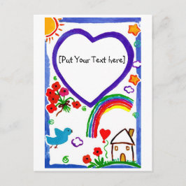 Voor mijn moeder - Kunst door kinderen aanpassen Briefkaart