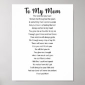 Voor mijn moeder, Moederdag gedicht Poster (Voorkant)