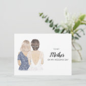 Voor mijn moeder op mijn trouwdag kaart (Staand voorkant)