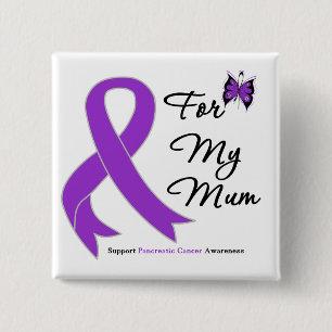 Voor mijn moeder pancreaskanker vierkante button 5,1 cm