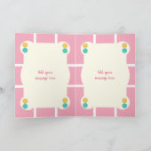 Voor mijn mooie Goddaughter roze en groene foto Kaart (Binnen)