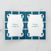 Voor mijn mooie Godfather blauw en roze foto Kaart (Binnen)