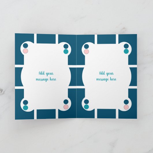 Voor mijn mooie Godfather blauw en roze foto Kaart (Binnen)