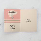 Voor mijn mooie mama piek en roomfotoverjaardag kaart (Binnen)