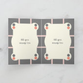 Voor mijn mooie neef grijs en koraal foto kaart (Binnen)