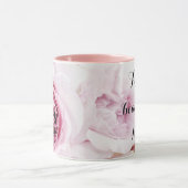 Voor mijn mooie nicht  in roze roze roze bloemen mok (Midden)