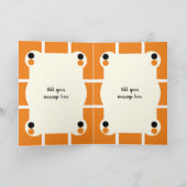 Voor mijn mooie Stepsister sinaasappel en zwarte f Kaart (Binnen)