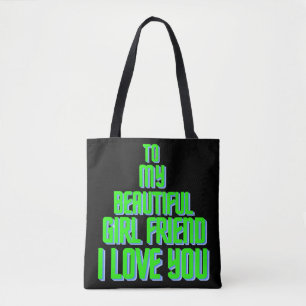 Voor mijn mooie Vriendin hou ik van Kerstmis Tote Bag