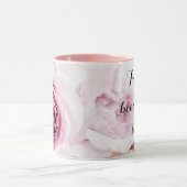 Voor mijn mooie vrouw  in Roze Rose Floral Mok (Midden)