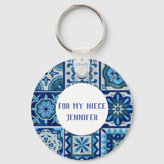 Voor mijn neefje van 15e verjaardag Azulejo Sleutelhanger (Voorkant)