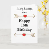 Voor mijn nichtje 16e verjaardag kaart (Gele Bloem)