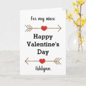 Voor mijn nichtje Happy Valentine's Day Kaart (Gele Bloem)