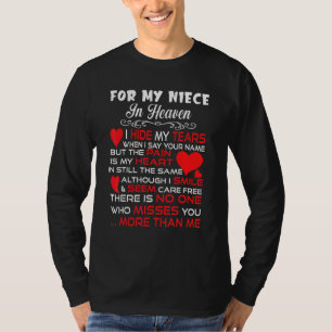 Voor mijn nichtje in de hemel Verloren nicht heri T-shirt
