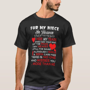 Voor mijn nichtje in de hemel Verloren nicht heri T-shirt