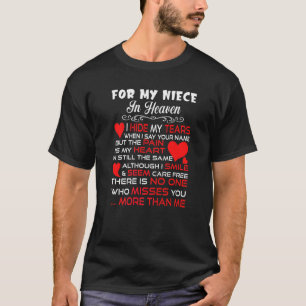 Voor mijn nichtje in de hemel Verloren nichtje Her T-shirt