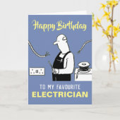 Voor mijn, of onze favoriete elektricien. kaart (Gele Bloem)