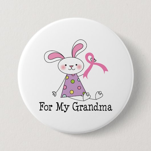 Voor mijn oma Breast Cancer Bewustheid Ronde Button 7,6 Cm (Voorkant)