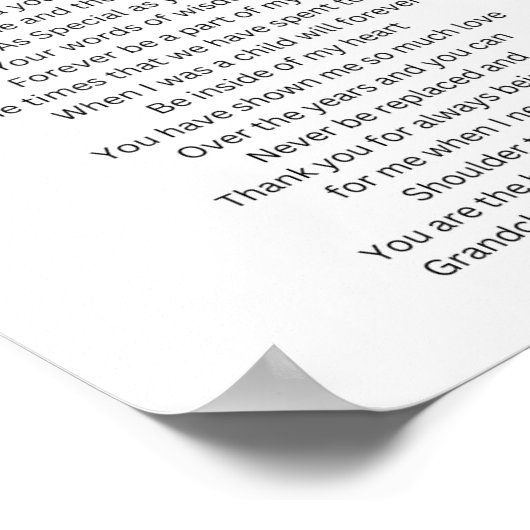 Voor mijn oma poster (Hoek)