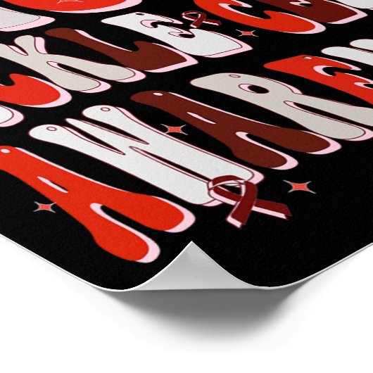 Voor mijn oom Sikkelcel Bewustzijn Wereld Sikkel C Poster (Hoek)