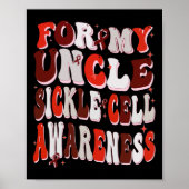 Voor mijn oom Sikkelcel Bewustzijn Wereld Sikkel C Poster (Voorkant)