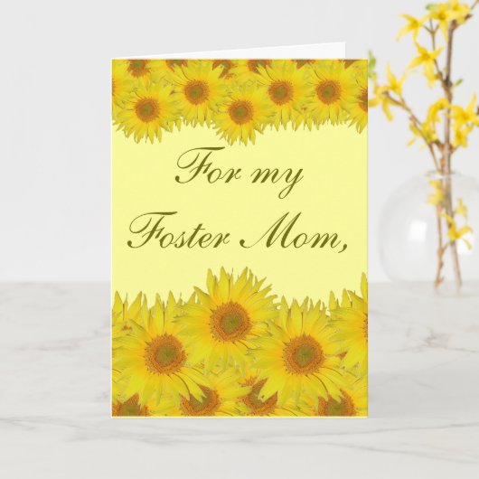 Voor mijn PleegMamma, Kaart (Gele Bloem)