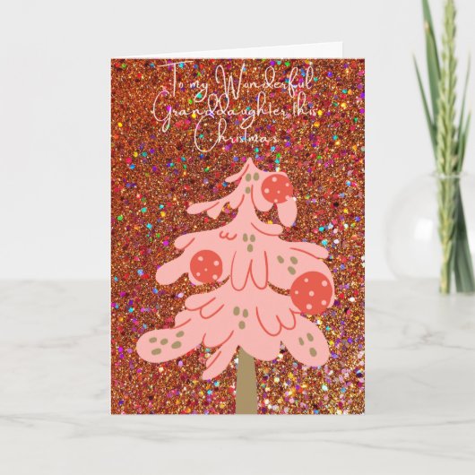 Voor mijn prachtige kleindochter feestdagen kaart (Voorkant)