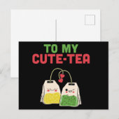 Voor mijn schattige theeminnige Valentijnswitzerin Briefkaart (Voorkant / Achterkant)